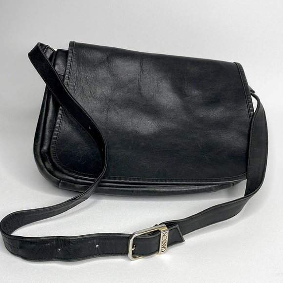 Ganson Handbags - Ganson vintage leather shoulder bag purse black